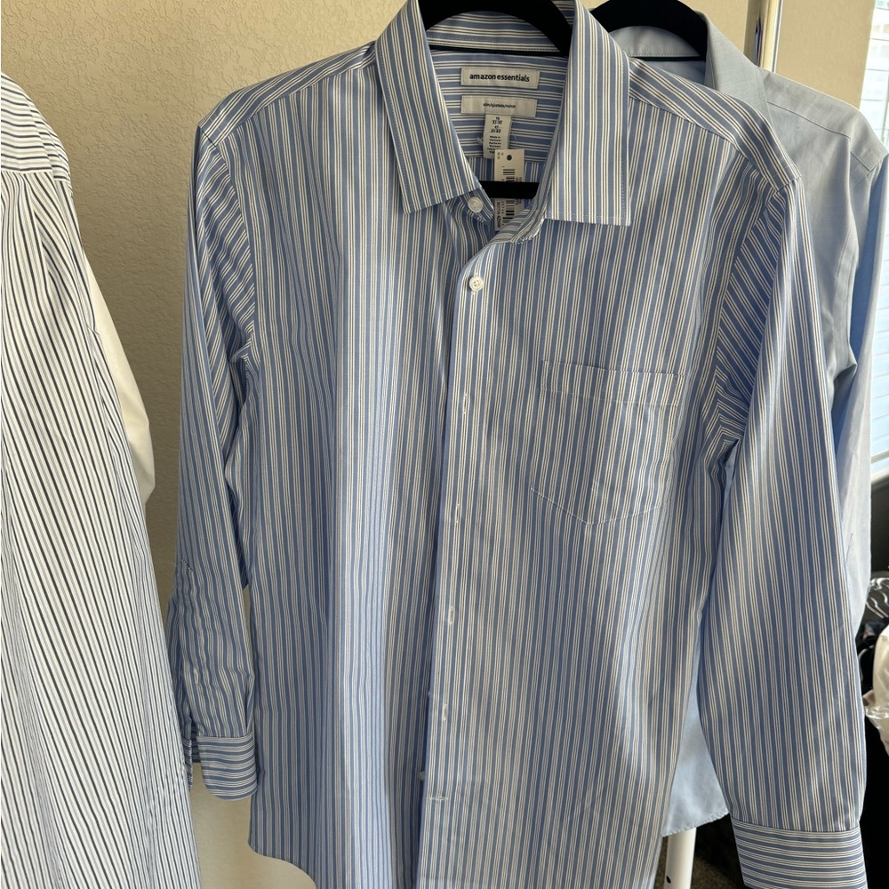Four Amazon Essentials Button Up Shirts - image 5